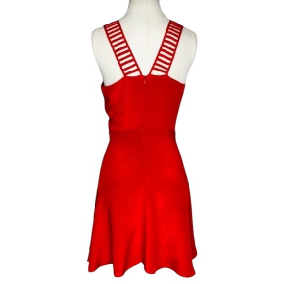 Parker Silk Dress Size Medium Sarah Red Fit & Flare Coquette Party Date Night - Picture 3 of 12